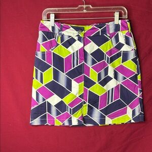 Women’s size medium Patterned Skort-Purple and Green